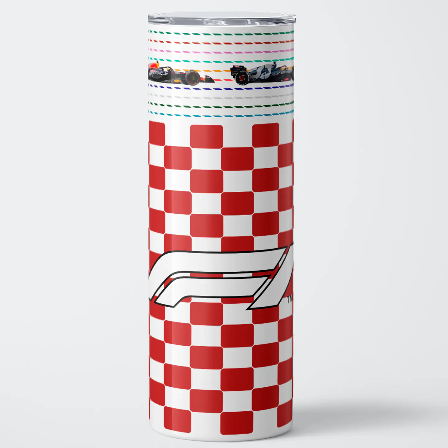 Vaso térmico 600ml - Diseño F1 Grid Checkerboard 1