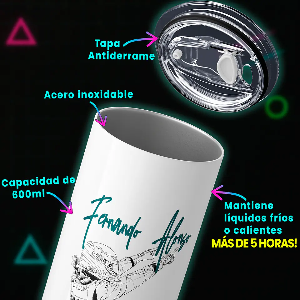 Vaso térmico 600ml - Diseño Fernando Alonso 3