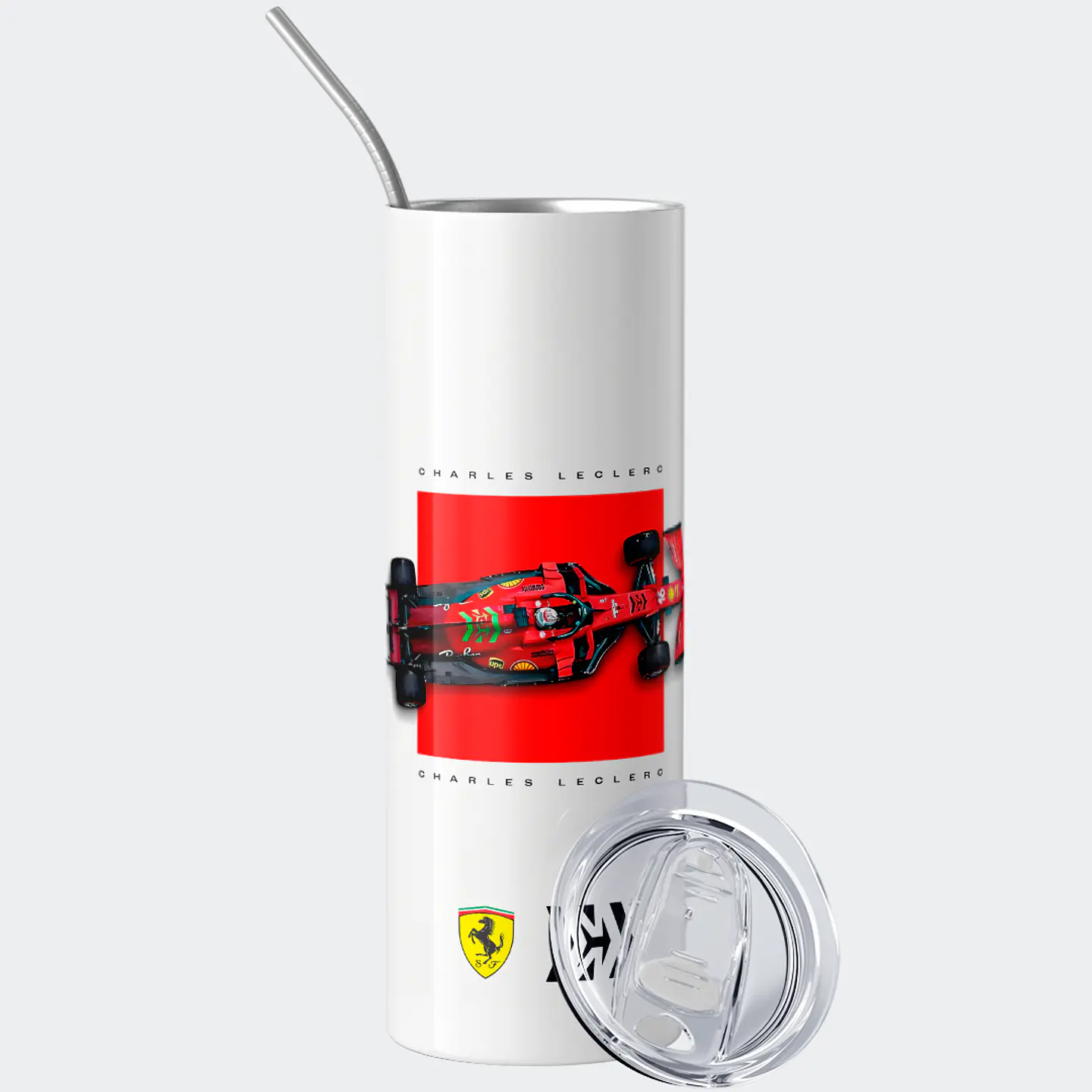 Vaso térmico 600ml - Diseño Leclerc Ferrari Red Square 2