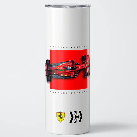 Vaso térmico 600ml - Diseño Leclerc Ferrari Red Square