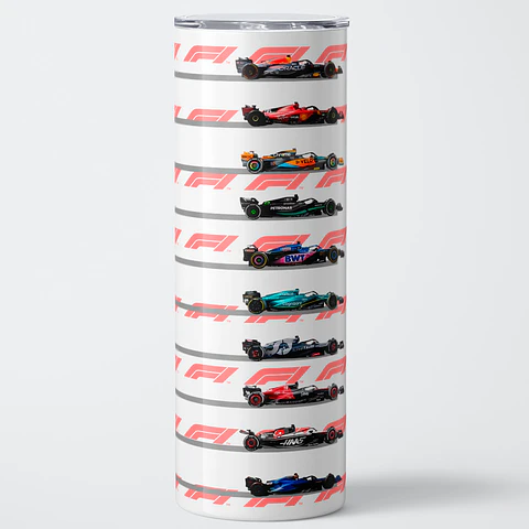 Vaso térmico 600ml - Diseño F1 Full Grid Lineup