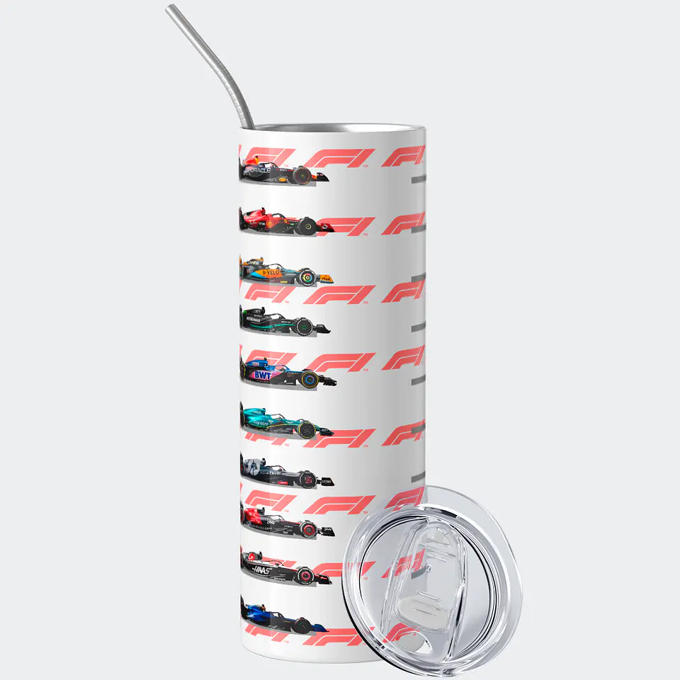 Vaso térmico 600ml - Diseño F1 Full Grid Lineup 2