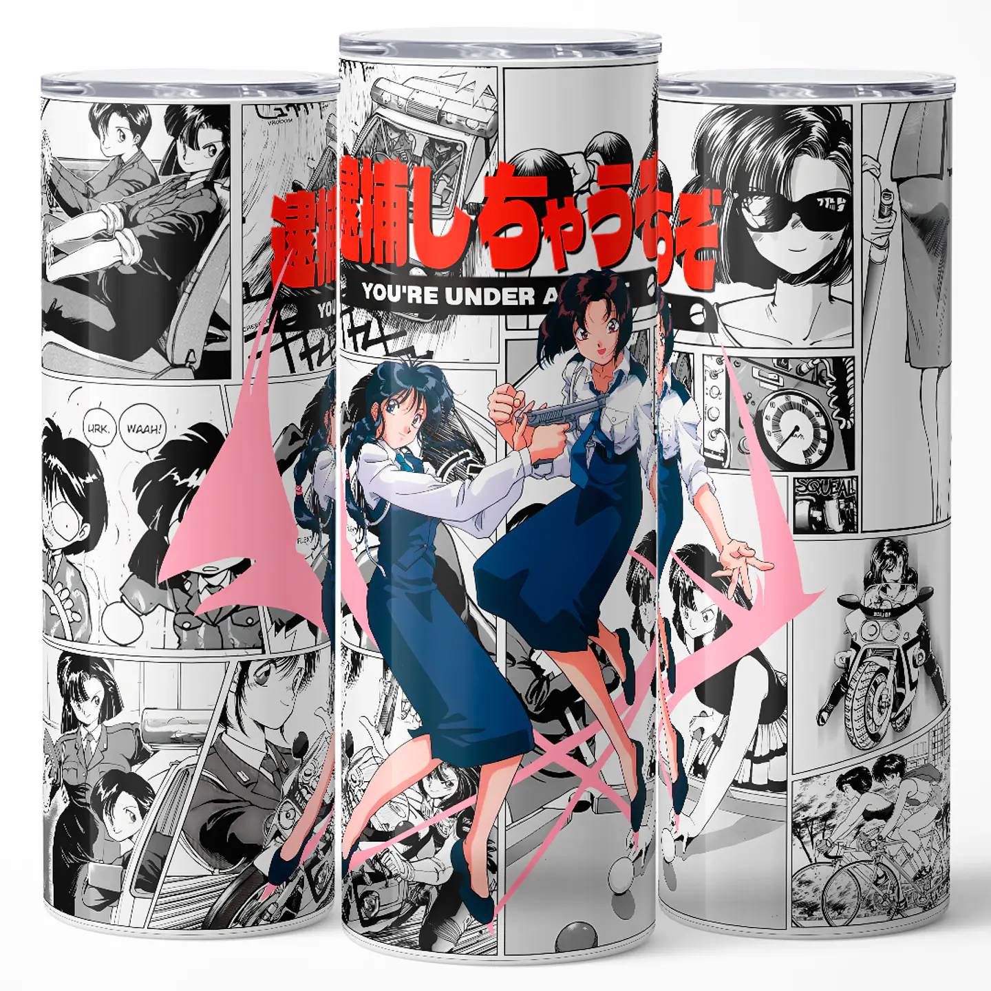 Vaso térmico 600ml - Diseño You're Under Arrest Retro Police 3