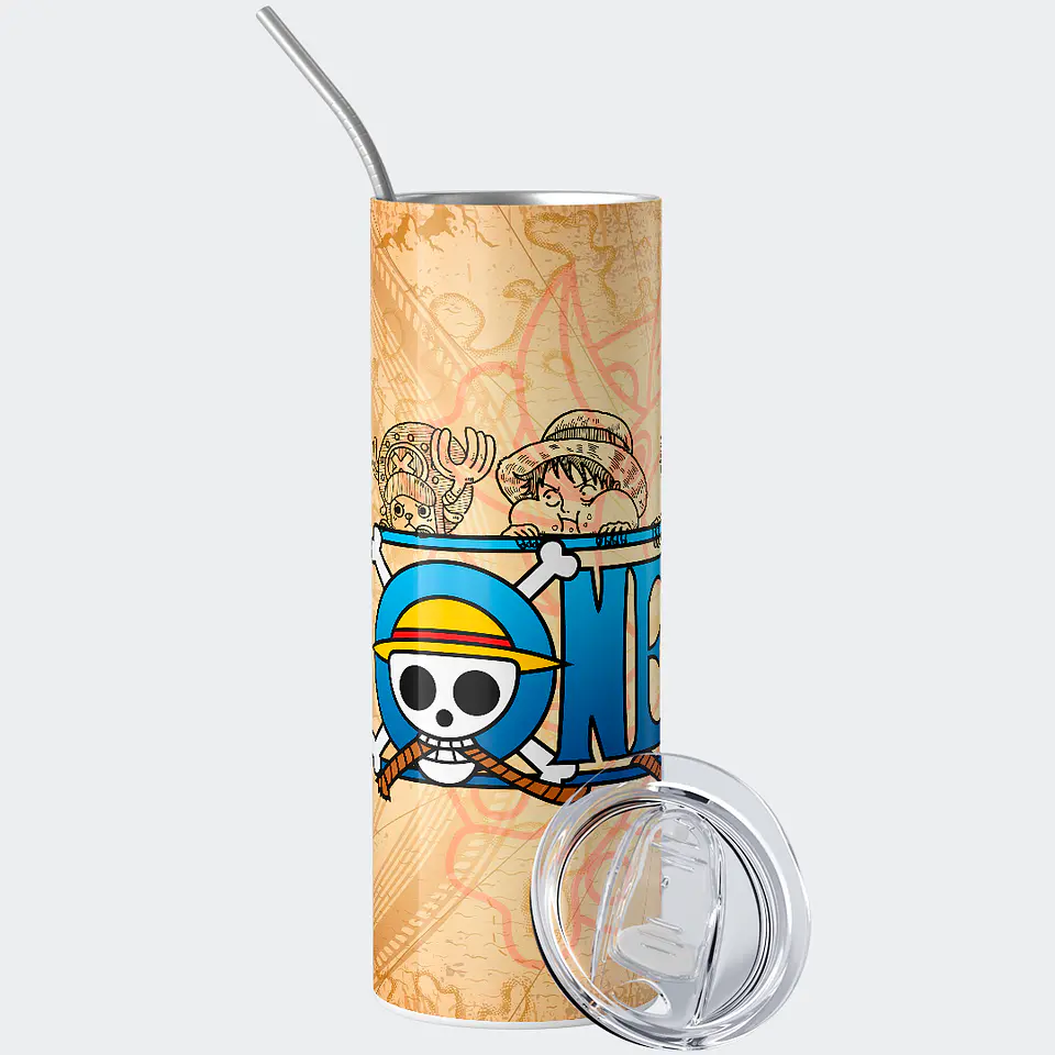 Vaso térmico 600ml - Diseño One Piece Vintage Map 2