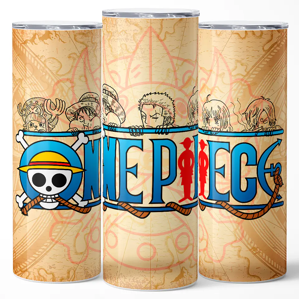 Vaso térmico 600ml - Diseño One Piece Vintage Map 3