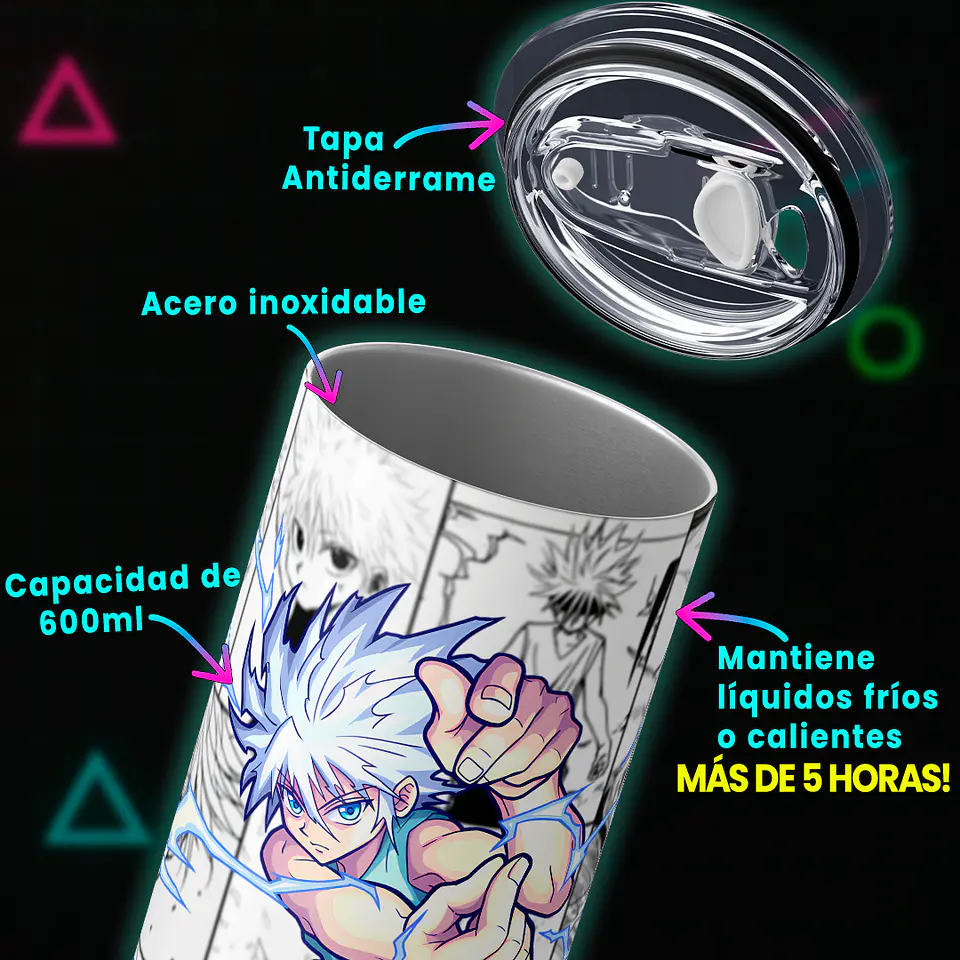 Vaso térmico 600ml - Diseño Killua Godspeed Lightning 4