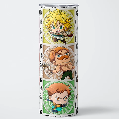 Vaso térmico 600ml - Diseño Nanatsu no Taizai Chibi Knights