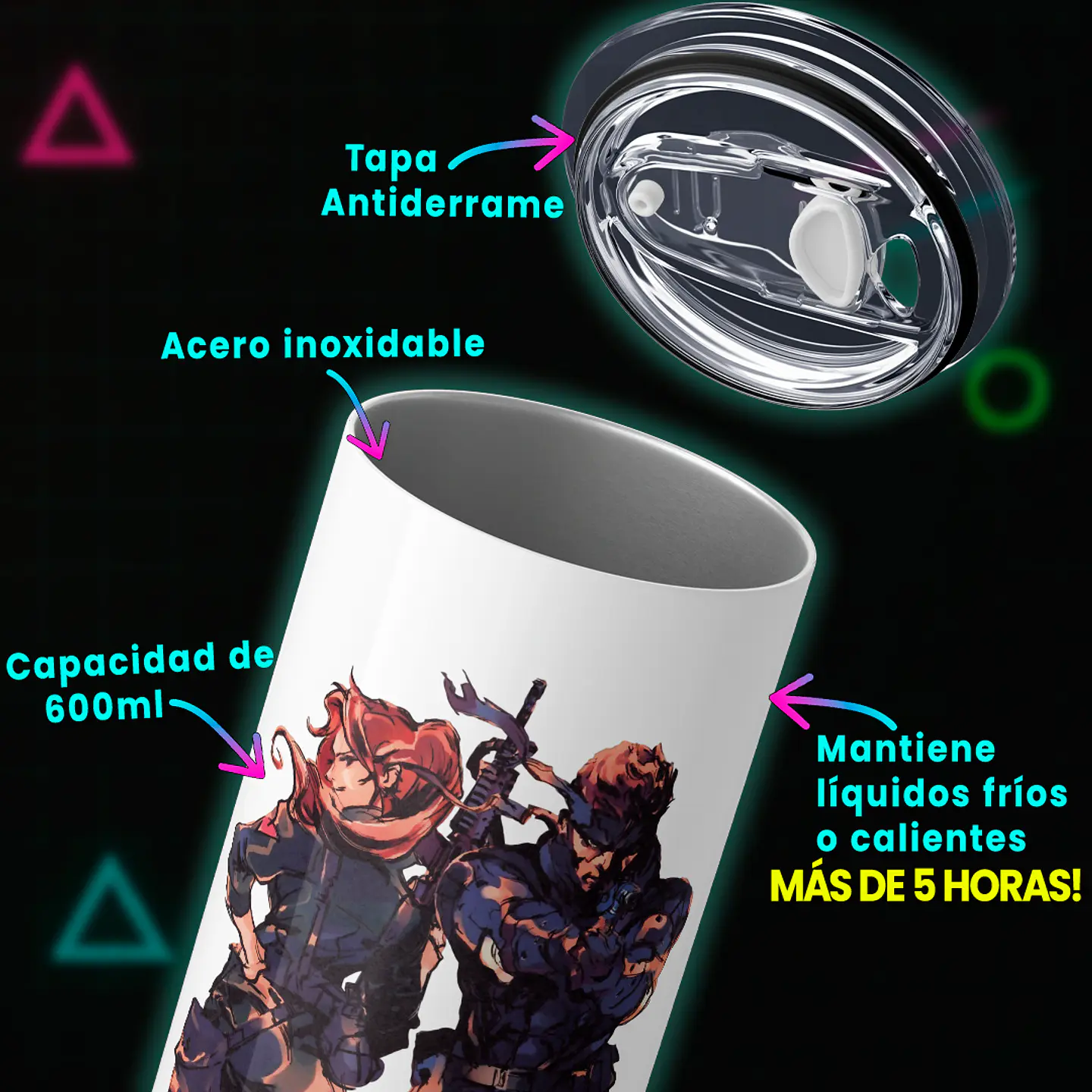 Vaso térmico 600ml - Diseño MGS Legacy Shinkawa Style 3
