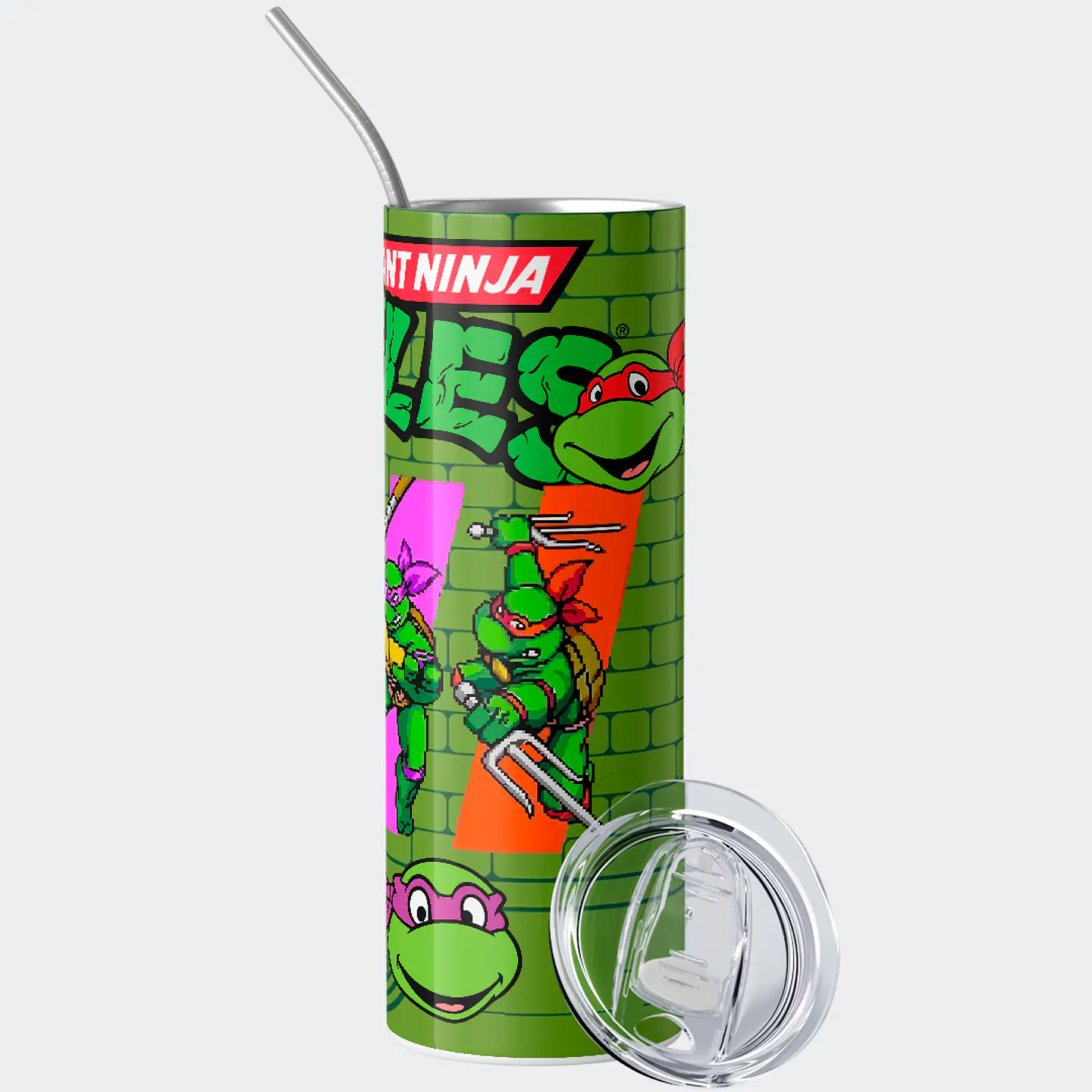 Vaso térmico 600ml - Diseño TMNT Retro Pixel Sewer 2