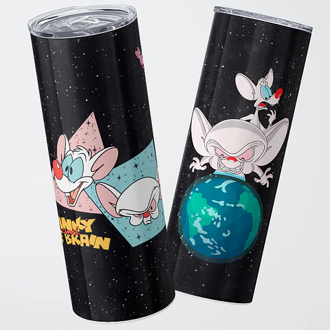 Vaso térmico 600ml - Diseño Pinky and the Brain World Domination