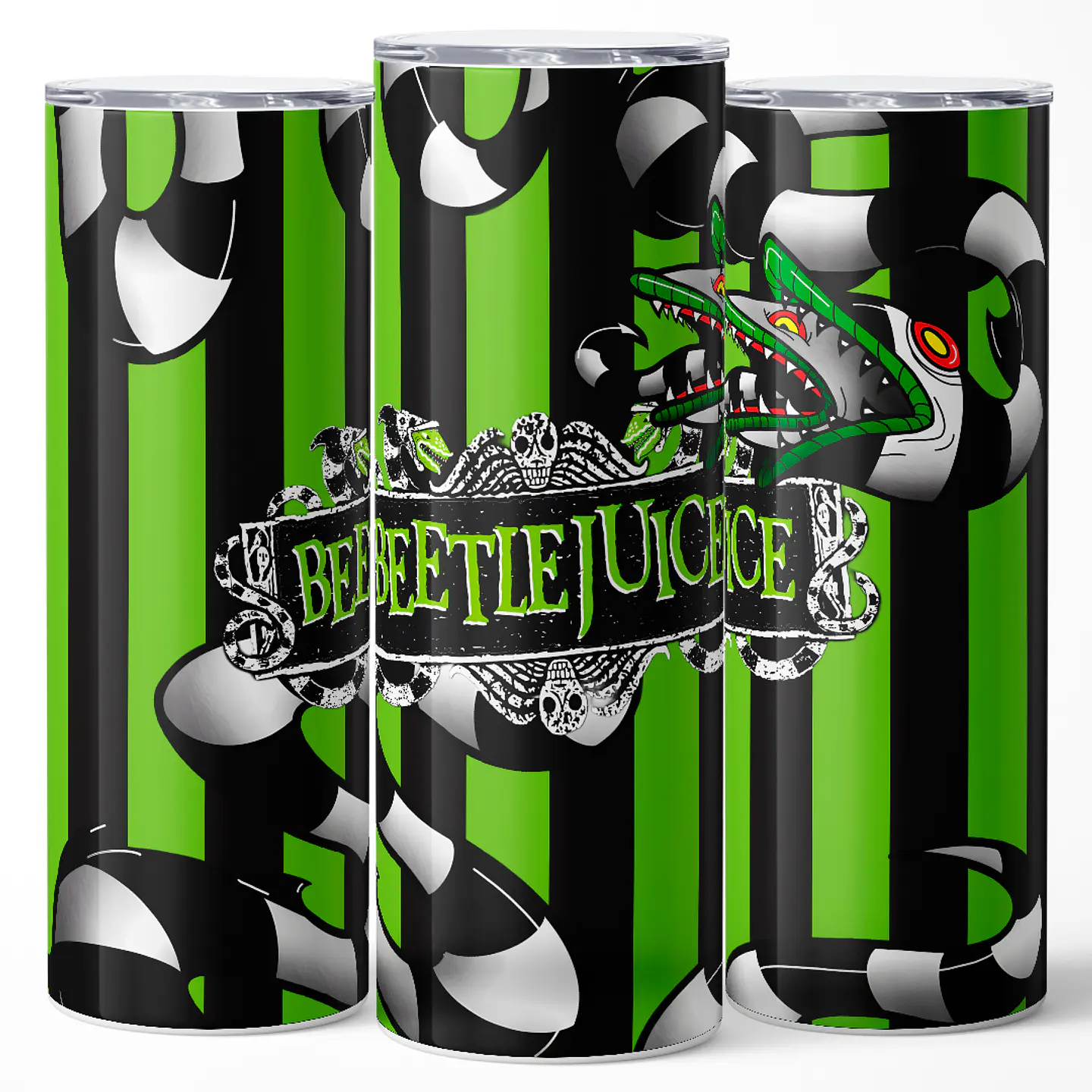Vaso térmico 600ml - Diseño Beetlejuice Sandworm Stripe 3