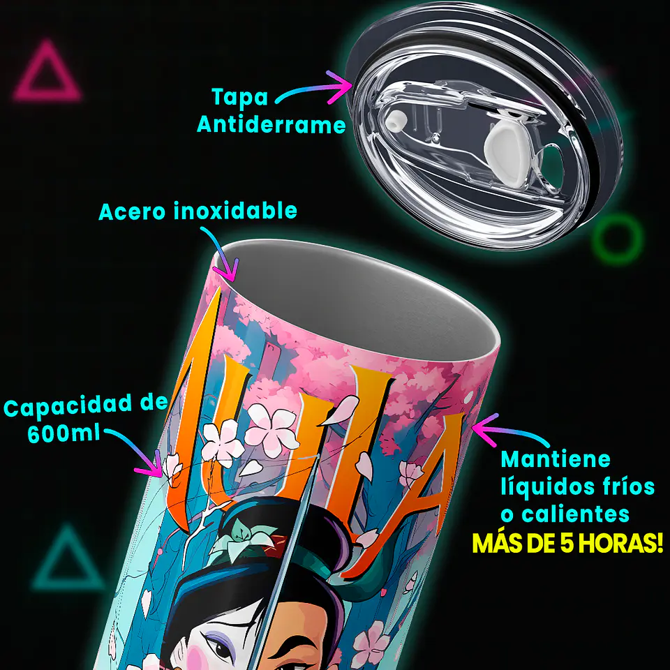 Vaso térmico 600ml - Diseño Mulan Dual Reflection Blossom 4