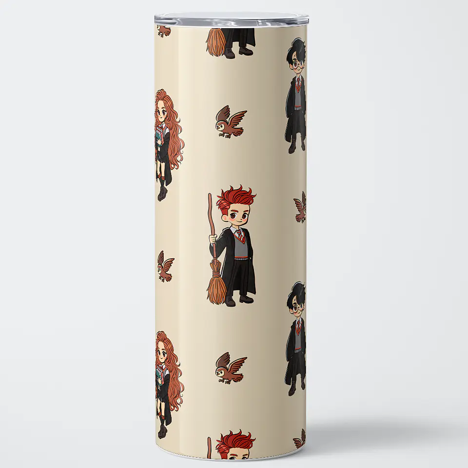 Vaso térmico 600ml - Diseño Harry Potter Chibi Golden Trio 1