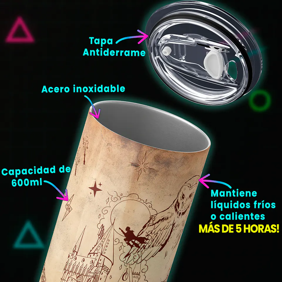 Vaso térmico 600ml - Diseño Harry Potter Marauders Map Edition 4