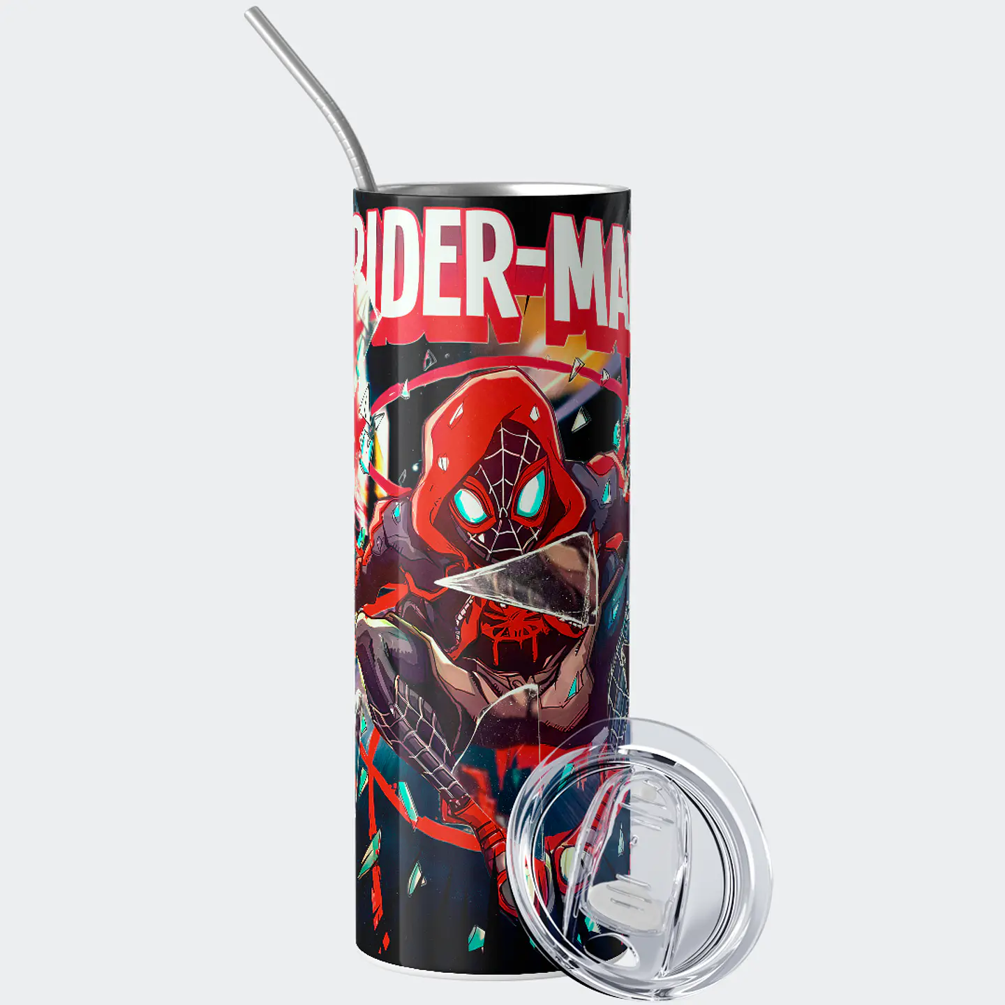 Vaso térmico 600ml - Diseño Spider-Man Miles Morales Shattered Glitch 2