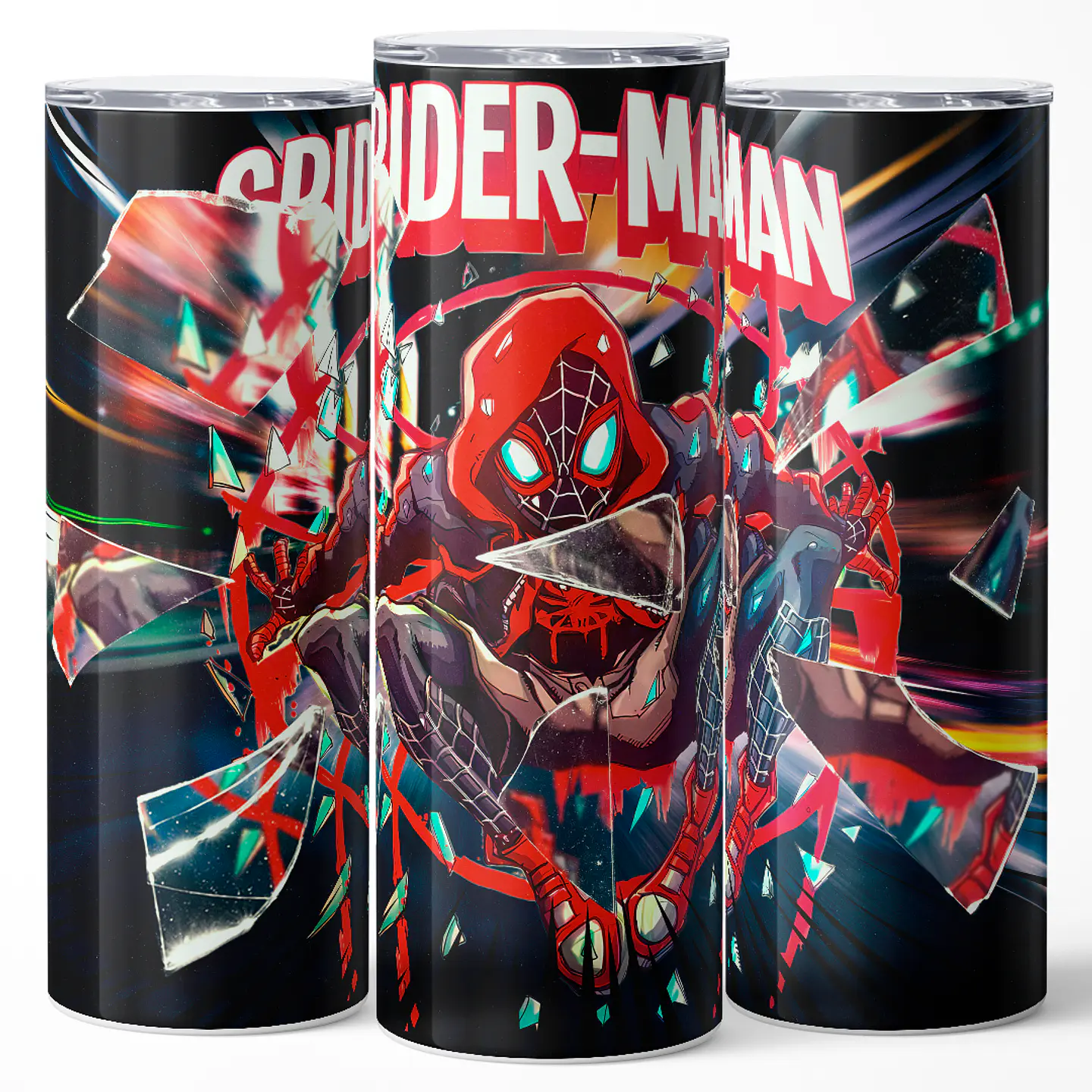 Vaso térmico 600ml - Diseño Spider-Man Miles Morales Shattered Glitch 3
