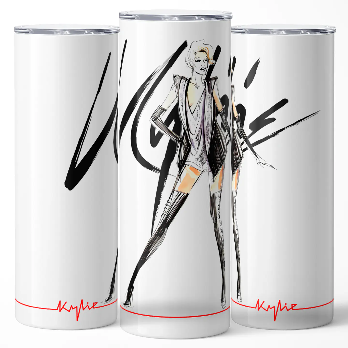 Vaso térmico 600ml - Diseño Kylie Fashion Sketch 3