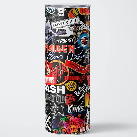 Vaso térmico 600ml - Diseño Rock Legends Collage