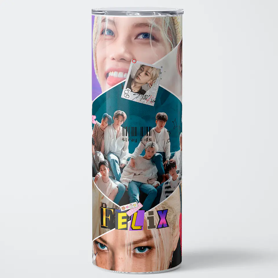 Vaso térmico 600ml - Diseño Felix Stray Kids Aesthetics 1