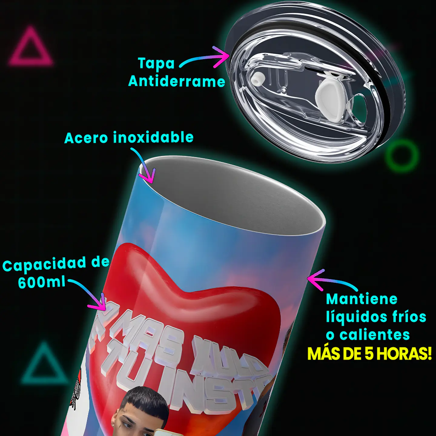 Vaso térmico 600ml - Diseño Young Cister 