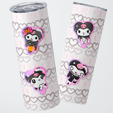 Vaso térmico 600ml - Diseño Kuromi Soft Heart
