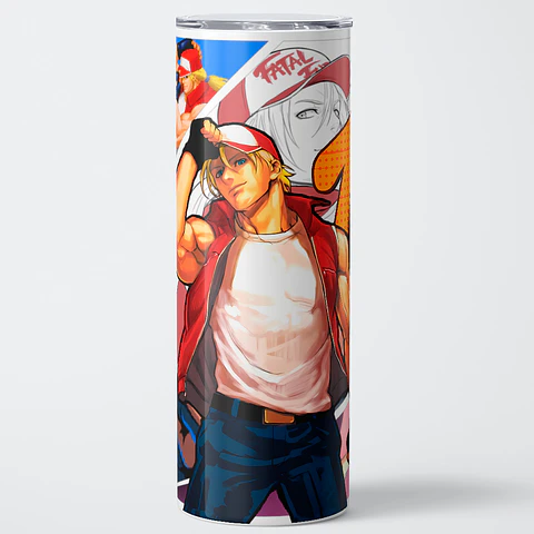 Vaso térmico 600ml - Diseño Terry Bogard "Fatal Fury" Retro