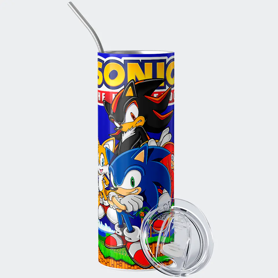 Vaso térmico 600ml - Diseño Sonic Blue Green Hill 2