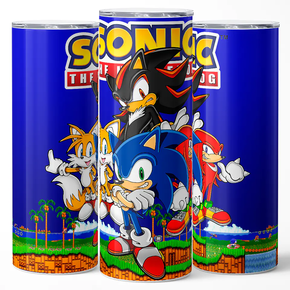 Vaso térmico 600ml - Diseño Sonic Blue Green Hill 3