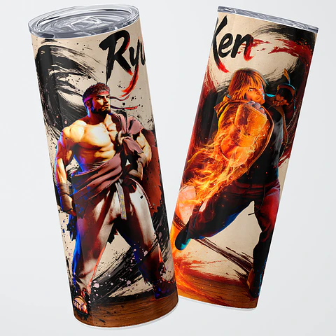 Vaso térmico 600ml - Diseño Street Fighter Ink Rivals