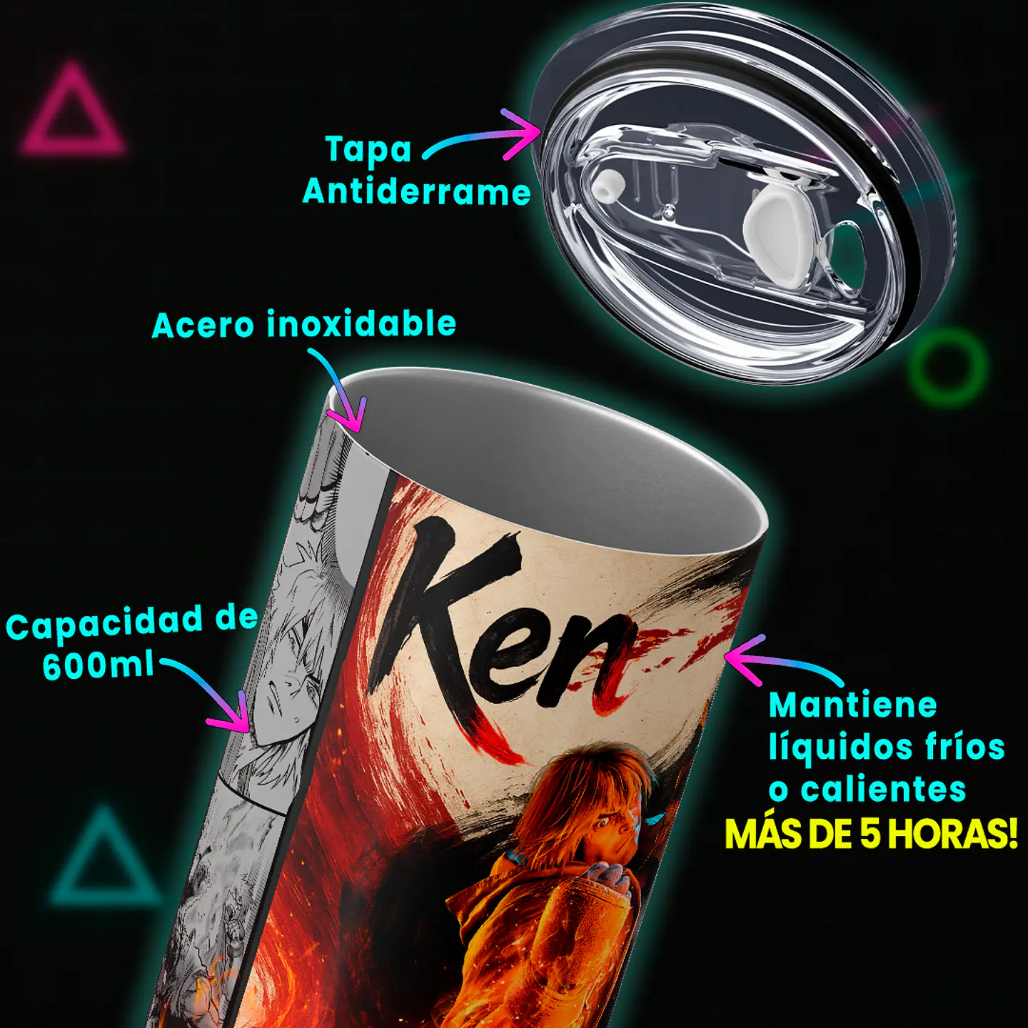 Vaso térmico 600ml - Diseño Street Fighter Ink Rivals 4