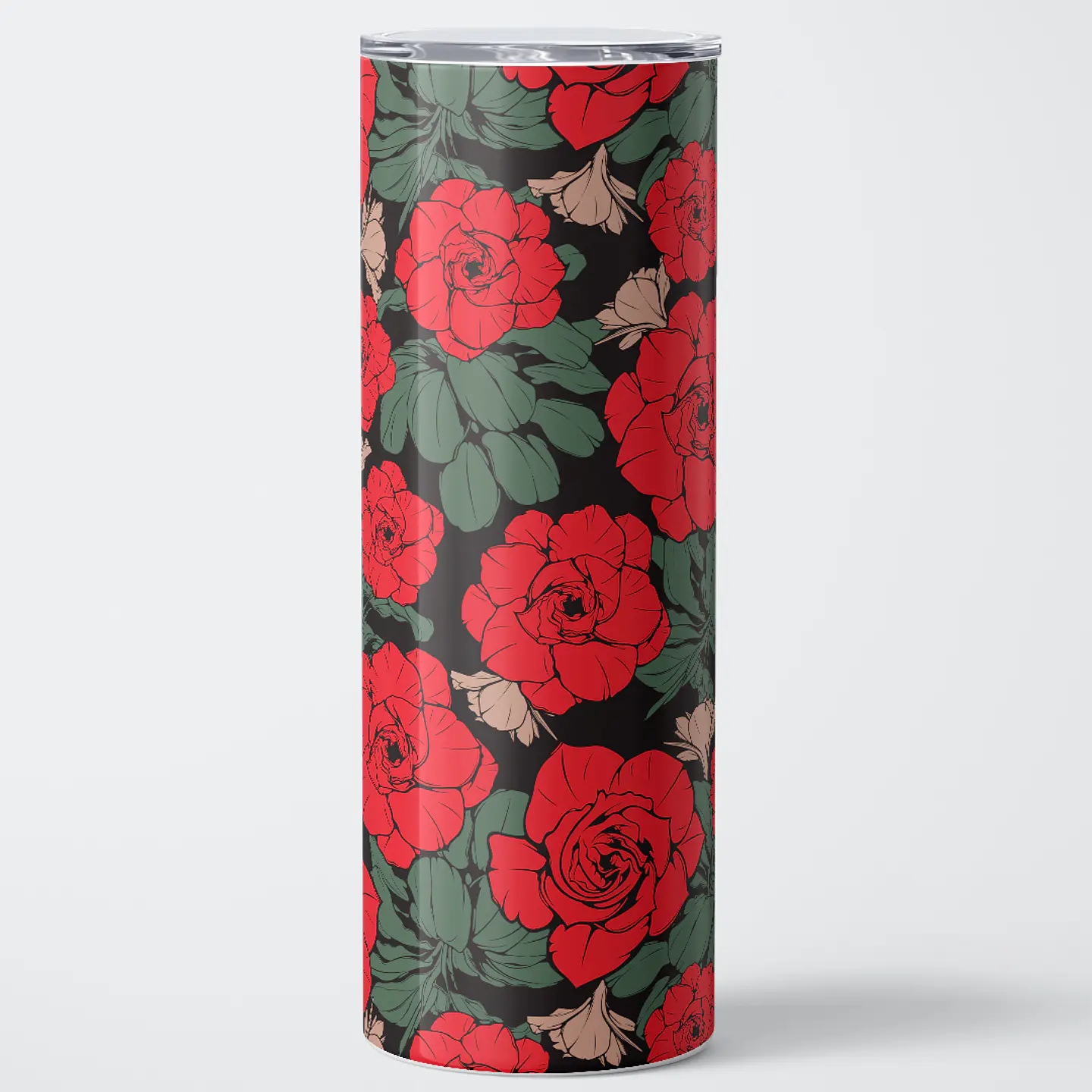 Vaso térmico 600ml - Diseño Dark Rose Pattern 1