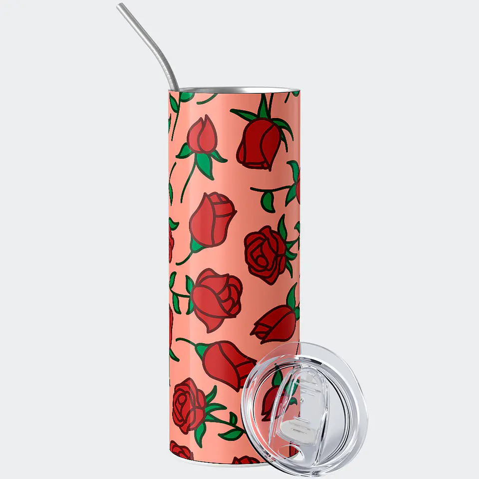 Vaso térmico 600ml - Diseño Eternal Rose Pattern 2