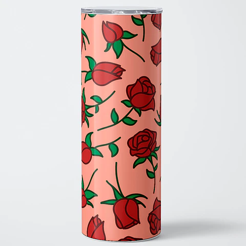 Vaso térmico 600ml - Diseño Eternal Rose Pattern