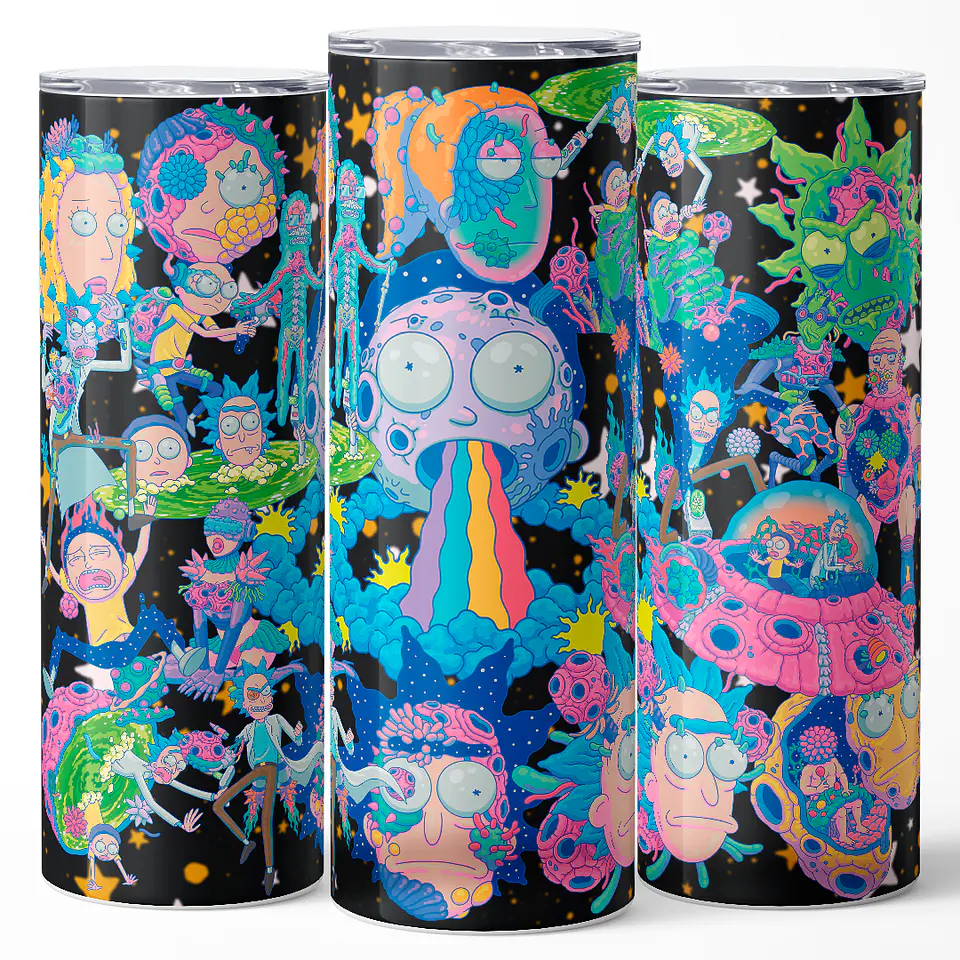 Vaso térmico 600ml - Diseño Rick and Morty Cosmic Trip 3