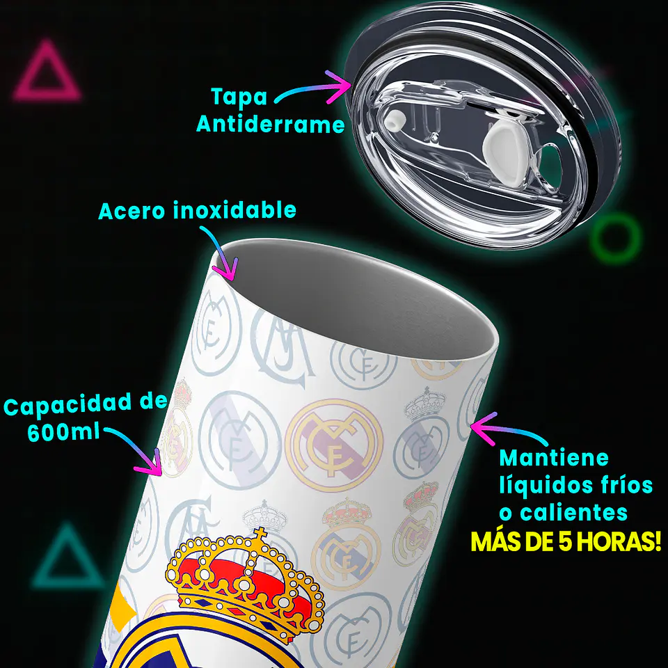 Vaso térmico 600ml - Diseño Real Madrid Royal Legacy 3
