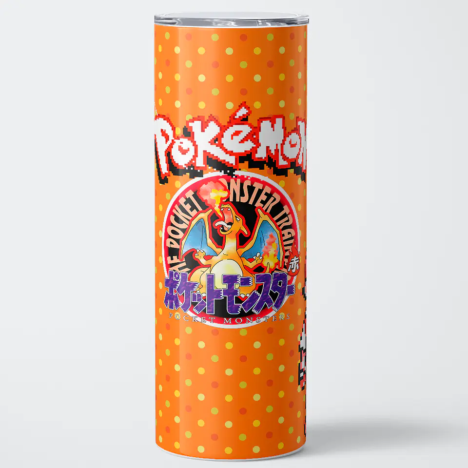 Vaso térmico 600ml - Diseño Charizard Retro Pixel Dot 1