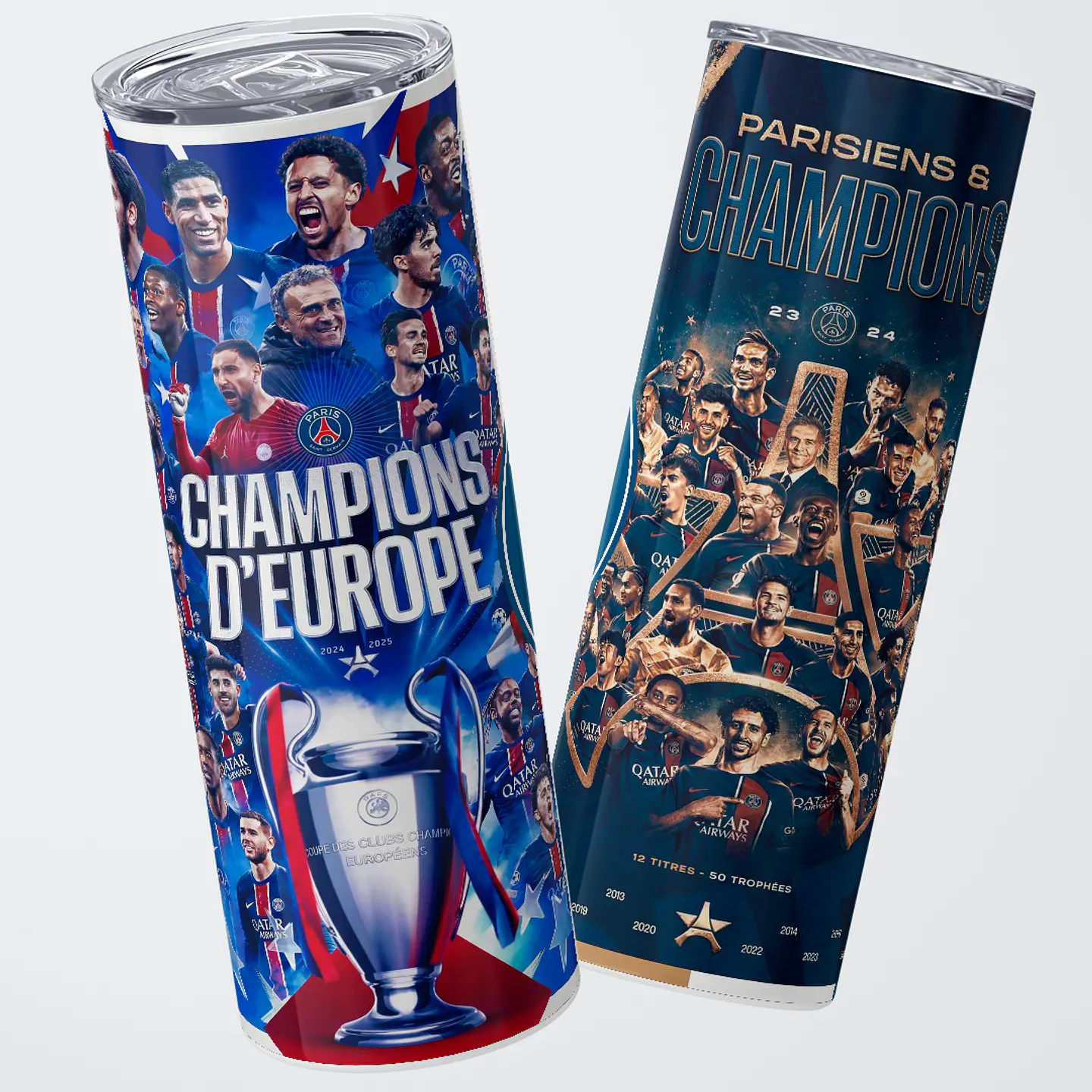Vaso térmico 600ml - Diseño PSG Champions d'Europe Special Edition 1