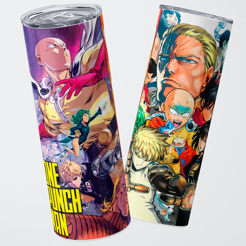 Vaso térmico 600ml - Diseño One Punch Man Hero Combo 1