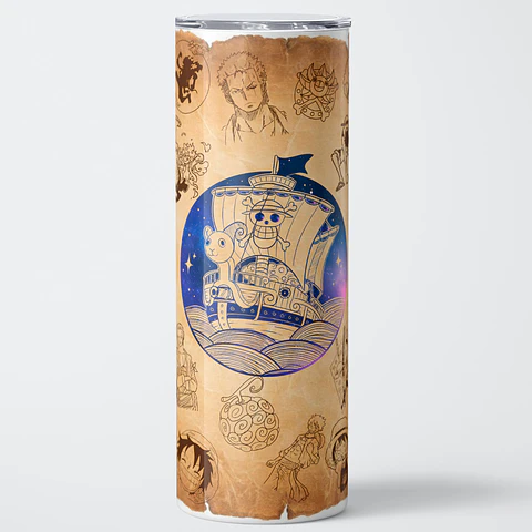 Vaso térmico 600ml - Diseño One Piece Vintage Scroll