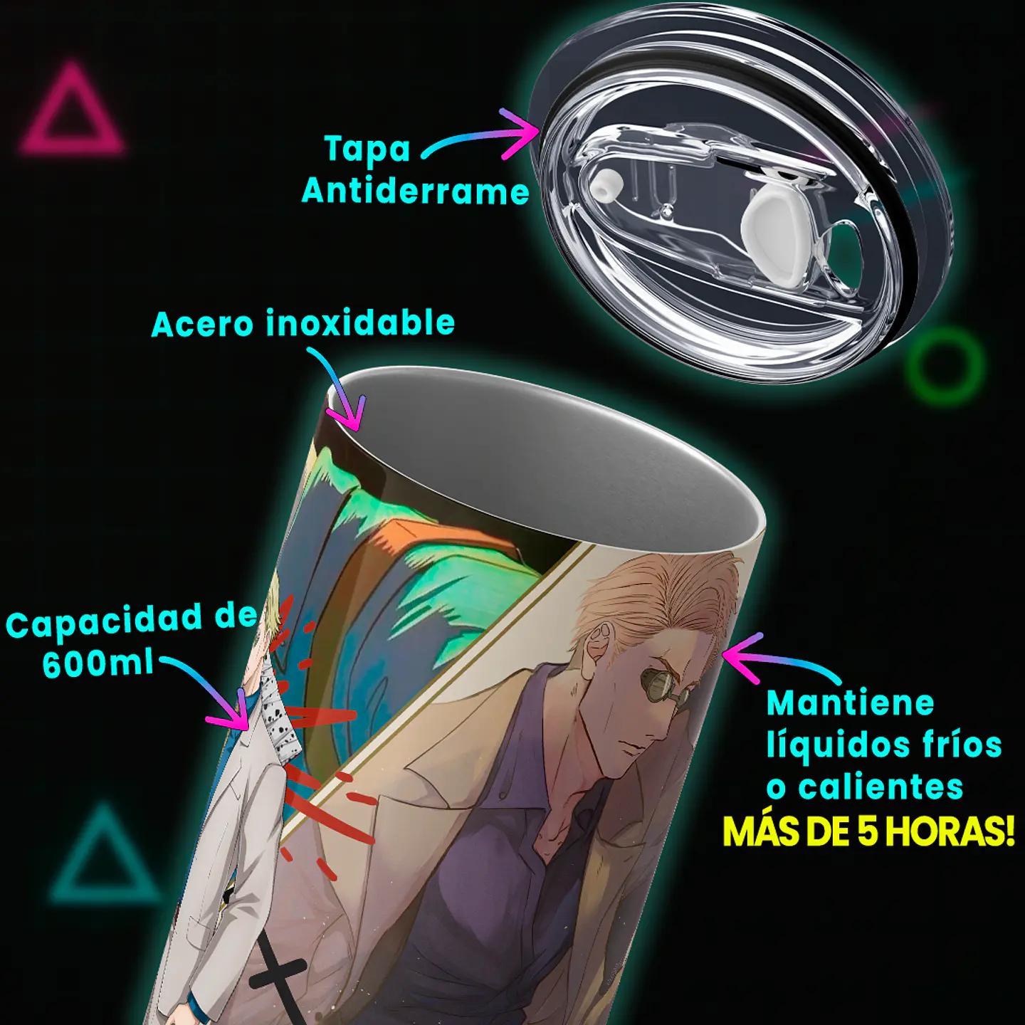 Vaso térmico 600ml - Diseño Nanami Overtime Sorcerer 4