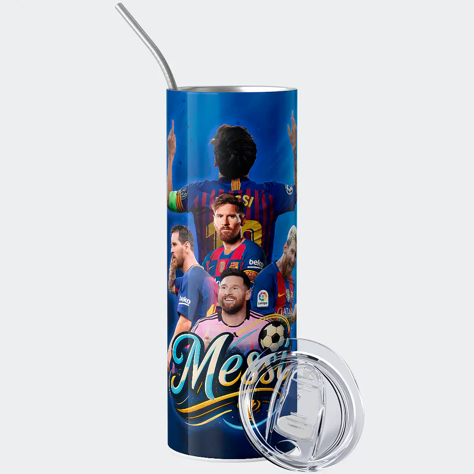 Vaso térmico 600ml - Diseño Messi Legacy GOAT 2