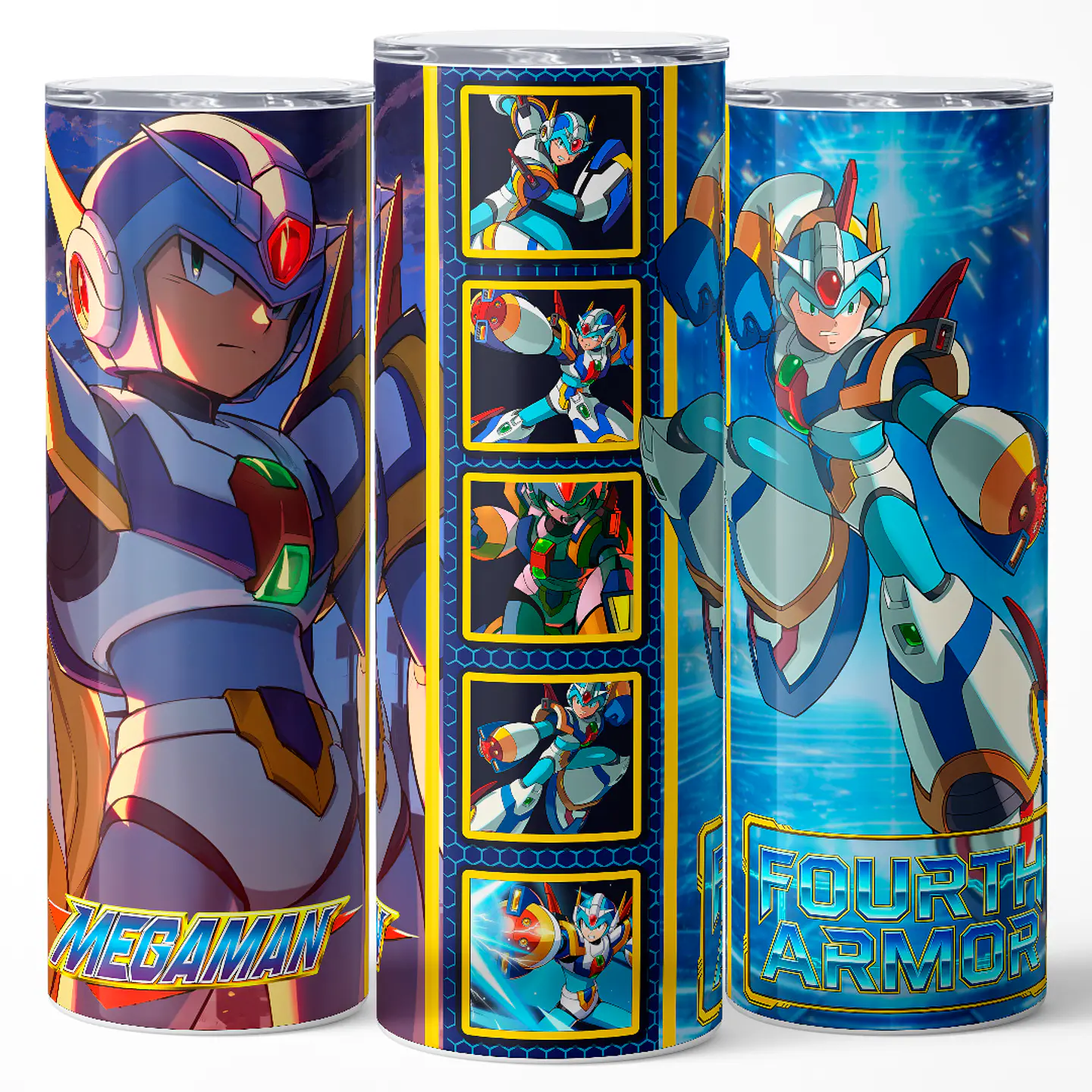 Vaso térmico 600ml - Diseño Mega Man X Fourth Armor Tech 3