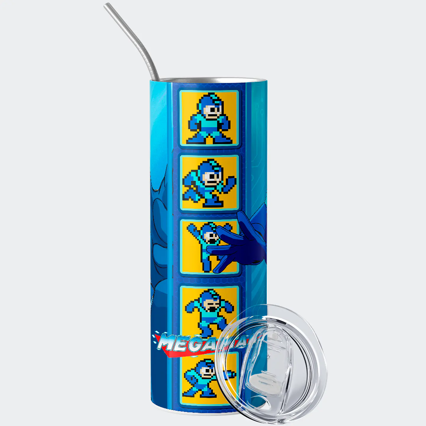 Vaso térmico 600ml - Diseño Mega Man 8-Bit Evolution 2