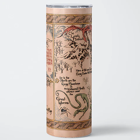 Vaso térmico 600ml - Diseño Middle-earth Thror's Map