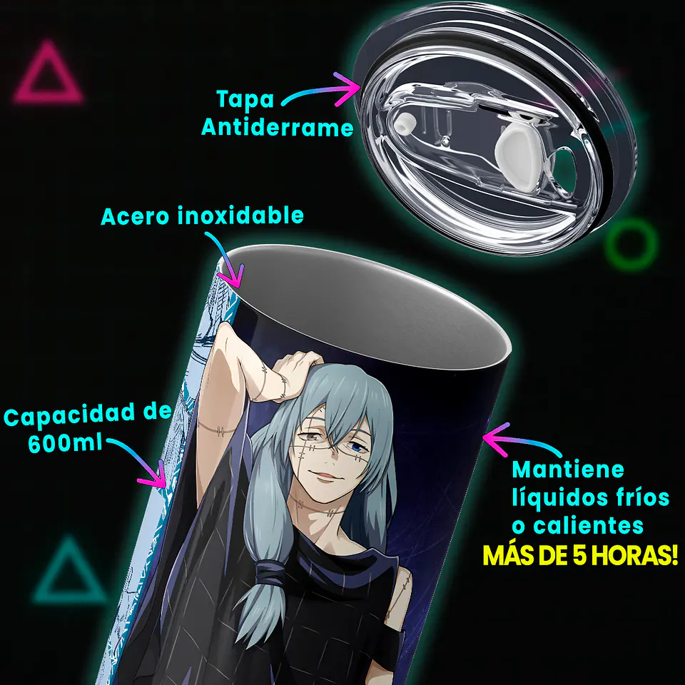 Vaso térmico 600ml - Diseño Mahito Idle Transfiguration 4