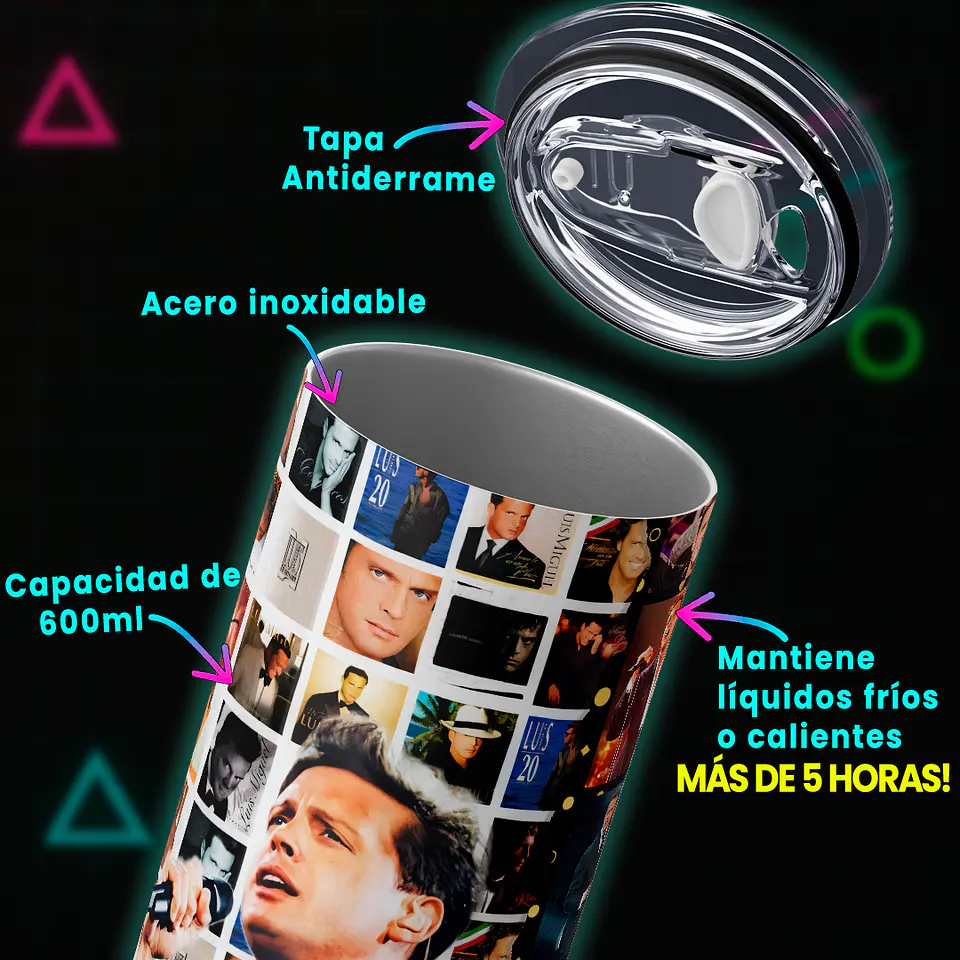 Vaso térmico 600ml - Diseño Luis Miguel Golden Era 4
