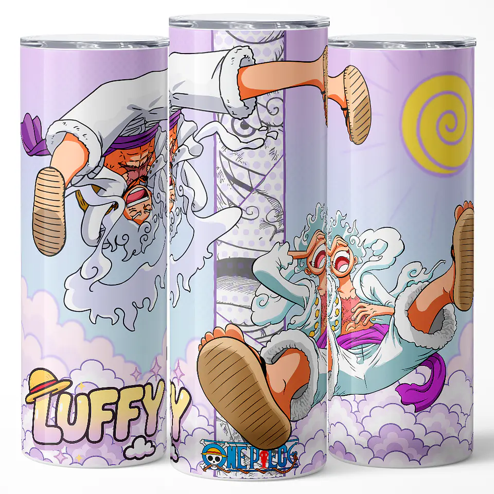 Vaso térmico 600ml - Diseño Luffy Gear 5 Joy Boy 3