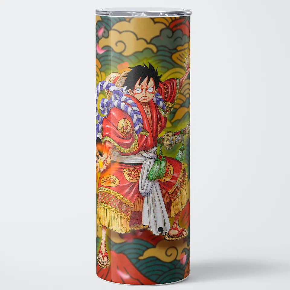 Vaso térmico 600ml - Diseño Luffy Samurai Wano Style 1