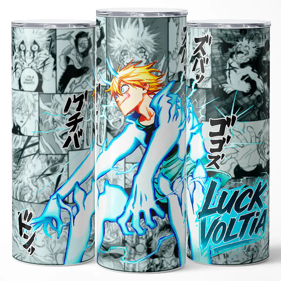 Vaso térmico 600ml - Diseño Luck Voltia Lightning Manga 3