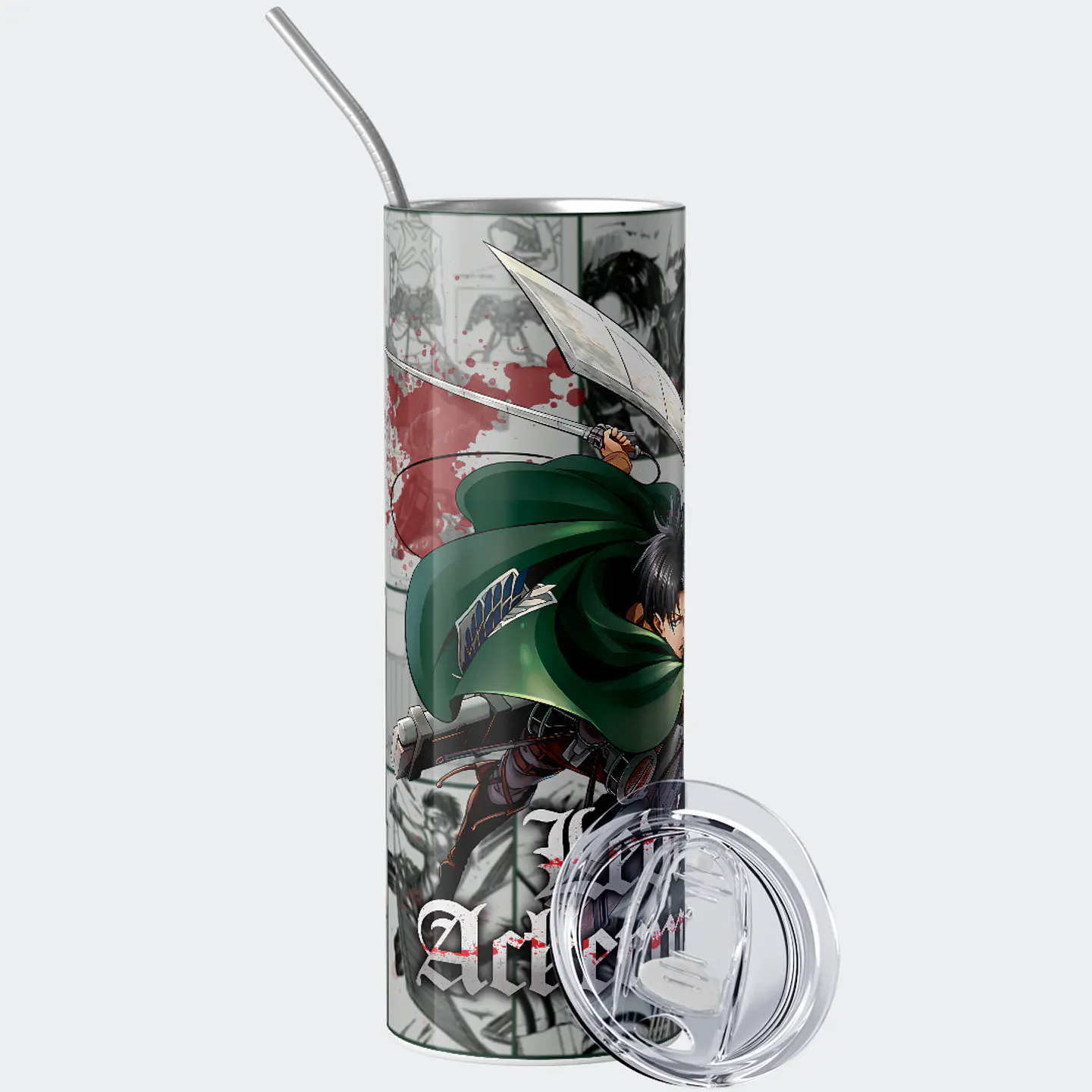Vaso térmico 600ml - Diseño Levi Ackerman Blood & Steel 2